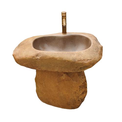 自然石材立柱盆 融合藝術(shù)與實用的戶外生活新選擇