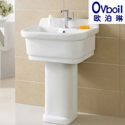 潮州陶瓷立柱盆 浴室洗衣池、陽(yáng)臺(tái)拖布池、地拖桶、拖把盆廠家直銷批發(fā)，品質(zhì)與實(shí)惠兼具